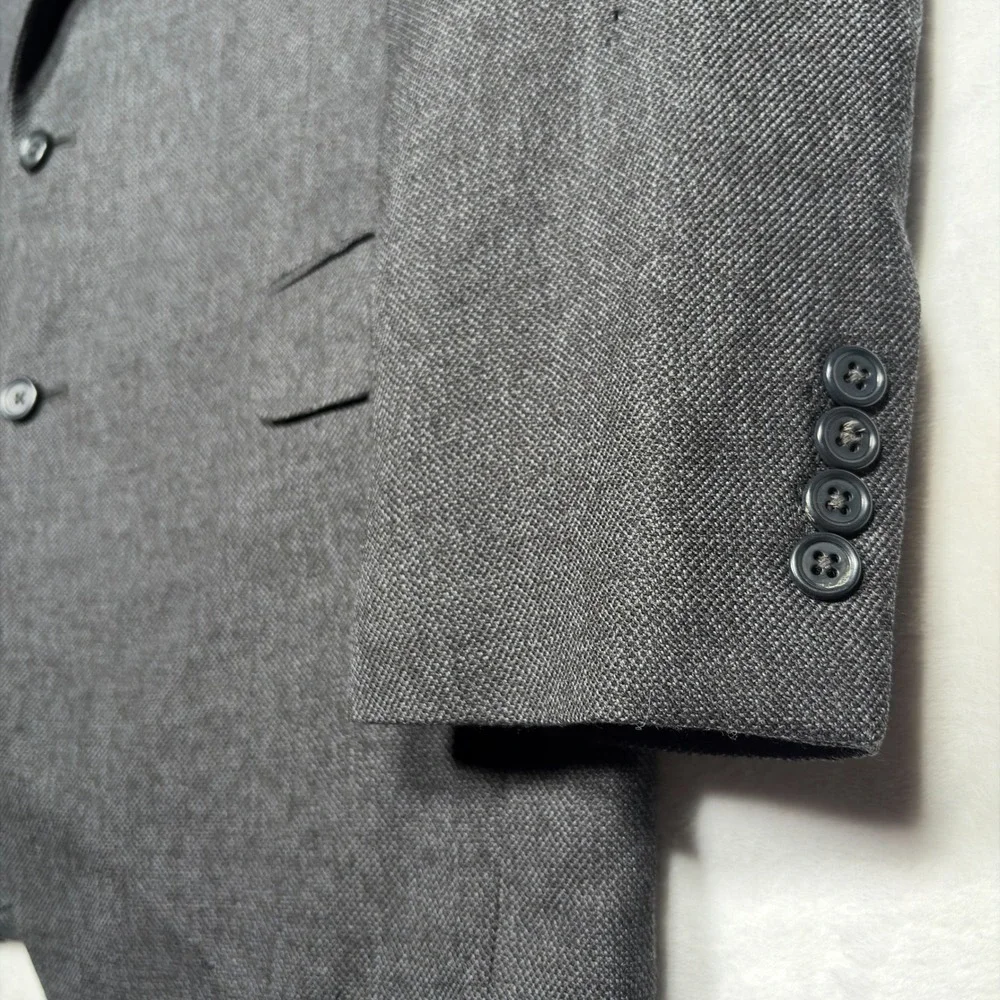 Jos A Bank‎ Mens 44R Gray 100% Wool Two Button Blazer Sport Coat Jacket